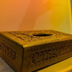 Lerili megamall Handmade Wooden Tissue Box Carving