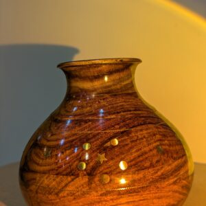Lerili Megamall Wooden Candy Jar with Brass