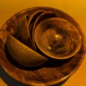 Lerili Megamall Handcrafted Wooden Bowl Set – Natural Dining Elegance